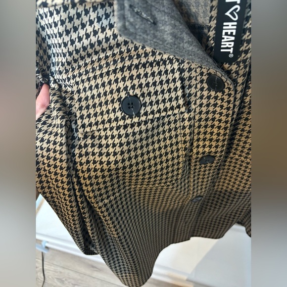 Brand New Velvet Heart Houndstooth Overshirt M with tag on - Picture 6 of 10